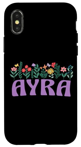 Wildflower Floral AYRA Vorname Muttertag Frauen Hülle für iPhone X/XS Wildflower Floral AYRA Vorname Muttertag Frauen Hülle für iPhone X/XS von Retro Personalized Girl Name Tees