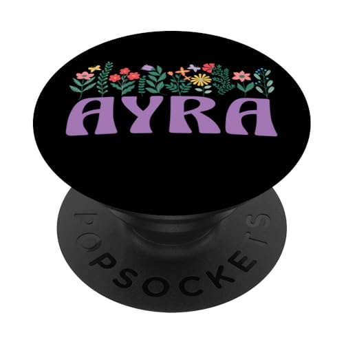 Wildflower Floral AYRA Vorname Muttertag Frauen PopSockets Klebender PopGrip Wildflower Floral AYRA Vorname Muttertag Frauen PopSockets Klebender PopGrip von Retro Personalized Girl Name Tees