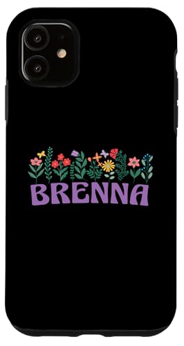 Wildflower Floral BRENNA Vorname Muttertag Frauen Hülle für iPhone 11 Wildflower Floral BRENNA Vorname Muttertag Frauen Hülle für iPhone 11 von Retro Personalized Girl Name Tees