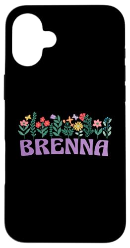 Wildflower Floral BRENNA Vorname Muttertag Frauen Hülle für iPhone 16 Plus Wildflower Floral BRENNA Vorname Muttertag Frauen Hülle für iPhone 16 Plus von Retro Personalized Girl Name Tees