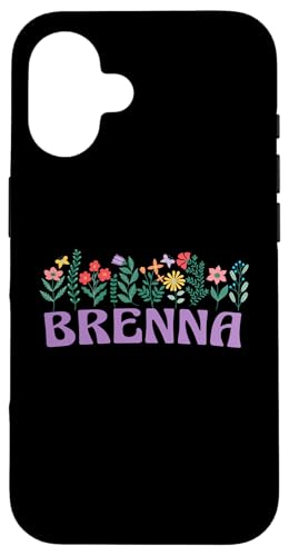 Wildflower Floral BRENNA Vorname Muttertag Frauen Hülle für iPhone 16 Wildflower Floral BRENNA Vorname Muttertag Frauen Hülle für iPhone 16 von Retro Personalized Girl Name Tees