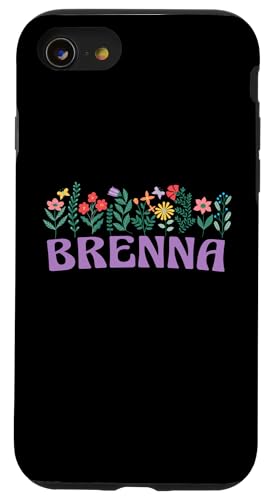 Wildflower Floral BRENNA Vorname Muttertag Frauen Hülle für iPhone SE (2020) / 7 / 8 von Retro Personalized Girl Name Tees