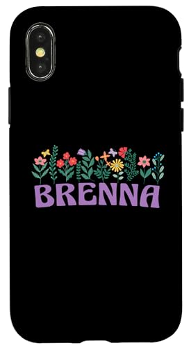 Wildflower Floral BRENNA Vorname Muttertag Frauen Hülle für iPhone X/XS Wildflower Floral BRENNA Vorname Muttertag Frauen Hülle für iPhone X/XS von Retro Personalized Girl Name Tees