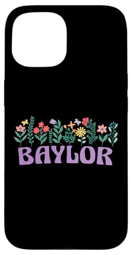 Wildflower Floral Baylor Vorname Muttertag Frauen Hülle für iPhone 15 Wildflower Floral Baylor Vorname Muttertag Frauen Hülle für iPhone 15 von Retro Personalized Girl Name Tees