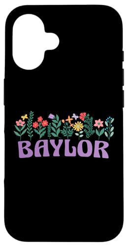 Wildflower Floral Baylor Vorname Muttertag Frauen Hülle für iPhone 16 Wildflower Floral Baylor Vorname Muttertag Frauen Hülle für iPhone 16 von Retro Personalized Girl Name Tees