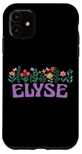 Wildflower Floral Elyse Vorname Muttertag Frauen Hülle für iPhone 11 Wildflower Floral Elyse Vorname Muttertag Frauen Hülle für iPhone 11 von Retro Personalized Girl Name Tees