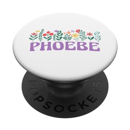 Wildflower Floral Phoebe Vorname Muttertag Frauen PopSockets Klebender PopGrip Wildflower Floral Phoebe Vorname Muttertag Frauen PopSockets Klebender PopGrip von Retro Personalized Girl Name Tees