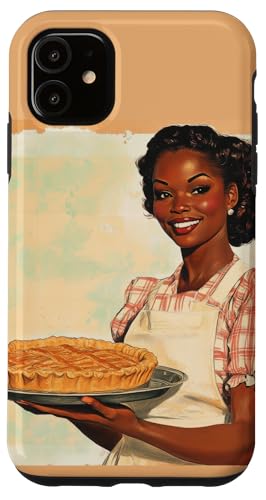 Pinup-Poster, Motiv: Mädchen hält einen Kuchen, Retro-Bäcker Hülle für iPhone 11 Pinup-Poster, Motiv: Mädchen hält einen Kuchen, Retro-Bäcker Hülle für iPhone 11 von Retro Pinup Chef Art For Food Lovers DonaOnca