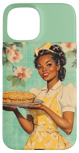 Pinup-Poster, Motiv: Mädchen hält einen Kuchen, Retro-Bäcker Hülle für iPhone 15 Pinup-Poster, Motiv: Mädchen hält einen Kuchen, Retro-Bäcker Hülle für iPhone 15 von Retro Pinup Chef Art For Food Lovers DonaOnca