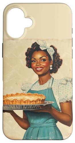 Pinup-Poster, Motiv: Mädchen hält einen Kuchen, Retro-Bäcker Hülle für iPhone 16 Plus von Retro Pinup Chef Art For Food Lovers DonaOnca