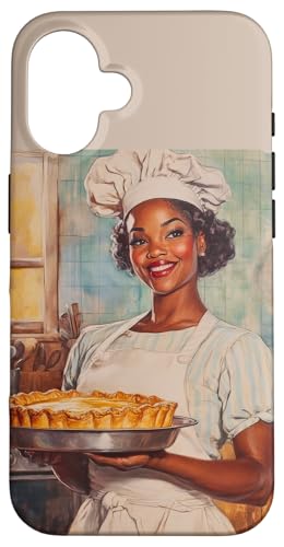 Pinup-Poster, Motiv: Mädchen hält einen Kuchen, Retro-Bäcker Hülle für iPhone 16 Pinup-Poster, Motiv: Mädchen hält einen Kuchen, Retro-Bäcker Hülle für iPhone 16 von Retro Pinup Chef Art For Food Lovers DonaOnca