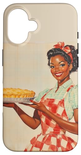 Pinup-Poster, Motiv: Mädchen hält einen Kuchen, Retro-Bäcker Hülle für iPhone 16 Pinup-Poster, Motiv: Mädchen hält einen Kuchen, Retro-Bäcker Hülle für iPhone 16 von Retro Pinup Chef Art For Food Lovers DonaOnca