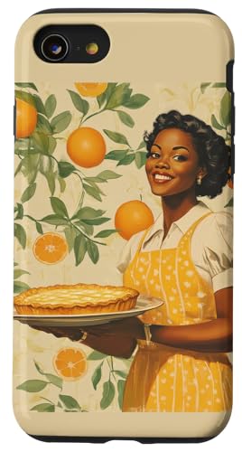 Pinup-Poster, Motiv: Mädchen hält einen Kuchen, Retro-Bäcker Hülle für iPhone SE (2020) / 7 / 8 von Retro Pinup Chef Art For Food Lovers DonaOnca