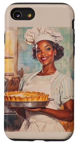 Pinup-Poster, Motiv: Mädchen hält einen Kuchen, Retro-Bäcker Hülle für iPhone SE (2020) / 7 / 8 von Retro Pinup Chef Art For Food Lovers DonaOnca