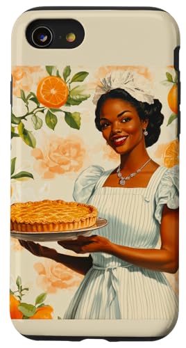 Pinup-Poster, Motiv: Mädchen hält einen Kuchen, Retro-Bäcker Hülle für iPhone SE (2020) / 7 / 8 von Retro Pinup Chef Art For Food Lovers DonaOnca