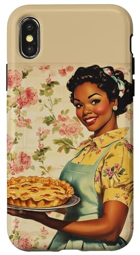 Pinup-Poster, Motiv: Mädchen hält einen Kuchen, Retro-Bäcker Hülle für iPhone X/XS Pinup-Poster, Motiv: Mädchen hält einen Kuchen, Retro-Bäcker Hülle für iPhone X/XS von Retro Pinup Chef Art For Food Lovers DonaOnca