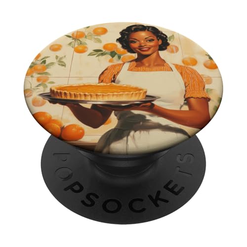 Pinup-Poster, Motiv: Mädchen hält einen Kuchen, Retro-Bäcker PopSockets Klebender PopGrip Pinup-Poster, Motiv: Mädchen hält einen Kuchen, Retro-Bäcker PopSockets Klebender PopGrip von Retro Pinup Chef Art For Food Lovers DonaOnca
