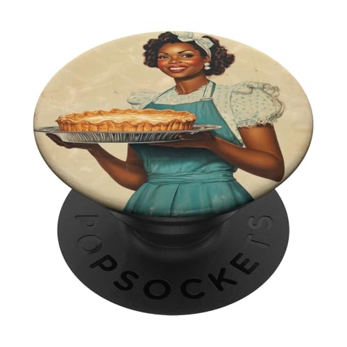 Pinup-Poster, Motiv: Mädchen hält einen Kuchen, Retro-Bäcker PopSockets Klebender PopGrip Pinup-Poster, Motiv: Mädchen hält einen Kuchen, Retro-Bäcker PopSockets Klebender PopGrip von Retro Pinup Chef Art For Food Lovers DonaOnca