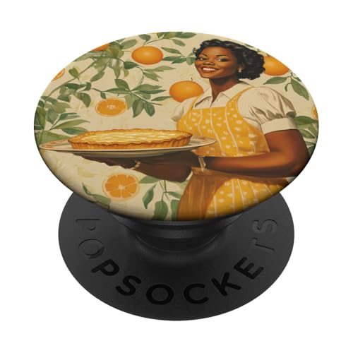 Pinup-Poster, Motiv: Mädchen hält einen Kuchen, Retro-Bäcker PopSockets Klebender PopGrip Pinup-Poster, Motiv: Mädchen hält einen Kuchen, Retro-Bäcker PopSockets Klebender PopGrip von Retro Pinup Chef Art For Food Lovers DonaOnca