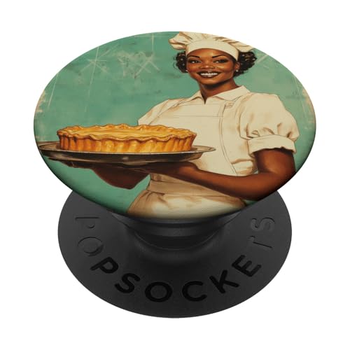 Pinup-Poster, Motiv: Mädchen hält einen Kuchen, Retro-Bäcker PopSockets Klebender PopGrip Pinup-Poster, Motiv: Mädchen hält einen Kuchen, Retro-Bäcker PopSockets Klebender PopGrip von Retro Pinup Chef Art For Food Lovers DonaOnca