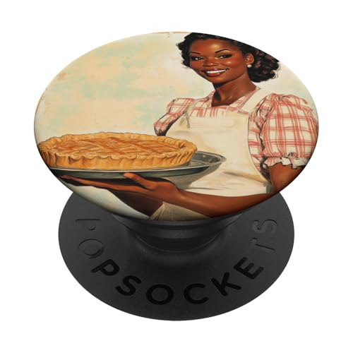 Pinup-Poster, Motiv: Mädchen hält einen Kuchen, Retro-Bäcker PopSockets Klebender PopGrip Pinup-Poster, Motiv: Mädchen hält einen Kuchen, Retro-Bäcker PopSockets Klebender PopGrip von Retro Pinup Chef Art For Food Lovers DonaOnca