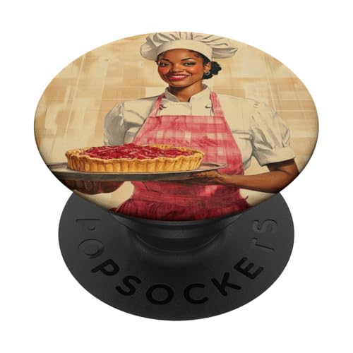 Pinup-Poster, Motiv: Mädchen hält einen Kuchen, Retro-Bäcker PopSockets Klebender PopGrip Pinup-Poster, Motiv: Mädchen hält einen Kuchen, Retro-Bäcker PopSockets Klebender PopGrip von Retro Pinup Chef Art For Food Lovers DonaOnca