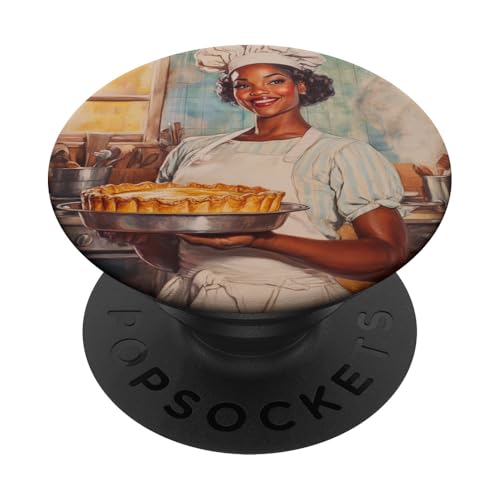 Pinup-Poster, Motiv: Mädchen hält einen Kuchen, Retro-Bäcker PopSockets Klebender PopGrip Pinup-Poster, Motiv: Mädchen hält einen Kuchen, Retro-Bäcker PopSockets Klebender PopGrip von Retro Pinup Chef Art For Food Lovers DonaOnca