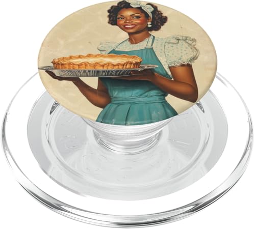 Pinup-Poster, Motiv: Mädchen hält einen Kuchen, Retro-Bäcker PopSockets PopGrip für MagSafe Pinup-Poster, Motiv: Mädchen hält einen Kuchen, Retro-Bäcker PopSockets PopGrip für MagSafe von Retro Pinup Chef Art For Food Lovers DonaOnca