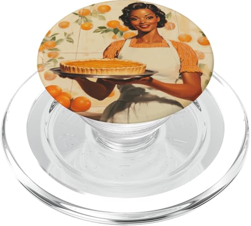 Pinup-Poster, Motiv: Mädchen hält einen Kuchen, Retro-Bäcker PopSockets PopGrip für MagSafe Pinup-Poster, Motiv: Mädchen hält einen Kuchen, Retro-Bäcker PopSockets PopGrip für MagSafe von Retro Pinup Chef Art For Food Lovers DonaOnca