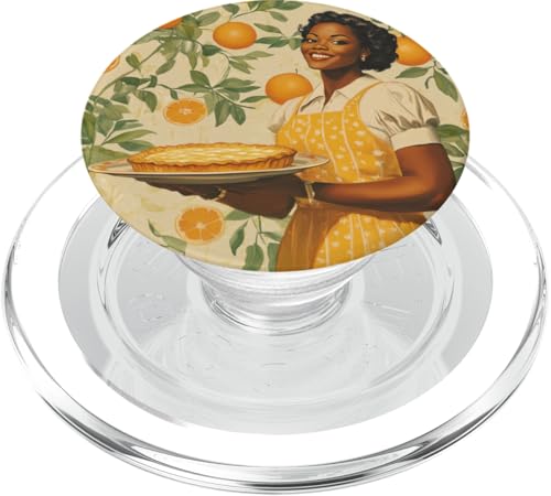 Pinup-Poster, Motiv: Mädchen hält einen Kuchen, Retro-Bäcker PopSockets PopGrip für MagSafe Pinup-Poster, Motiv: Mädchen hält einen Kuchen, Retro-Bäcker PopSockets PopGrip für MagSafe von Retro Pinup Chef Art For Food Lovers DonaOnca