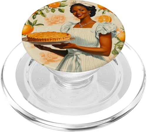 Pinup-Poster, Motiv: Mädchen hält einen Kuchen, Retro-Bäcker PopSockets PopGrip für MagSafe Pinup-Poster, Motiv: Mädchen hält einen Kuchen, Retro-Bäcker PopSockets PopGrip für MagSafe von Retro Pinup Chef Art For Food Lovers DonaOnca
