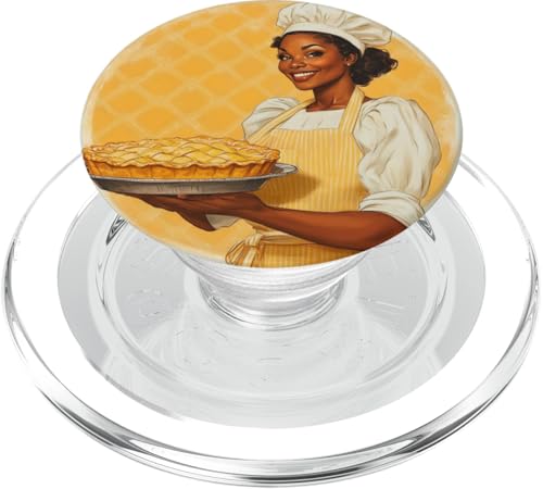 Pinup-Poster, Motiv: Mädchen hält einen Kuchen, Retro-Bäcker PopSockets PopGrip für MagSafe von Retro Pinup Chef Art For Food Lovers DonaOnca