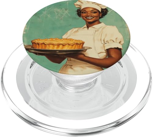 Pinup-Poster, Motiv: Mädchen hält einen Kuchen, Retro-Bäcker PopSockets PopGrip für MagSafe Pinup-Poster, Motiv: Mädchen hält einen Kuchen, Retro-Bäcker PopSockets PopGrip für MagSafe von Retro Pinup Chef Art For Food Lovers DonaOnca