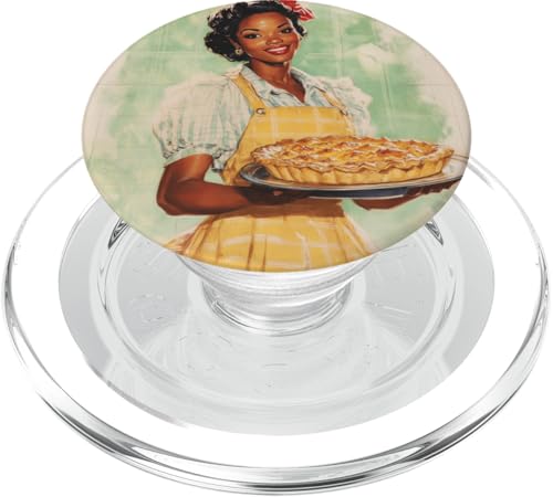 Pinup-Poster, Motiv: Mädchen hält einen Kuchen, Retro-Bäcker PopSockets PopGrip für MagSafe Pinup-Poster, Motiv: Mädchen hält einen Kuchen, Retro-Bäcker PopSockets PopGrip für MagSafe von Retro Pinup Chef Art For Food Lovers DonaOnca