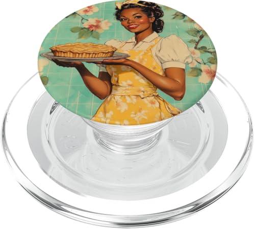 Pinup-Poster, Motiv: Mädchen hält einen Kuchen, Retro-Bäcker PopSockets PopGrip für MagSafe Pinup-Poster, Motiv: Mädchen hält einen Kuchen, Retro-Bäcker PopSockets PopGrip für MagSafe von Retro Pinup Chef Art For Food Lovers DonaOnca