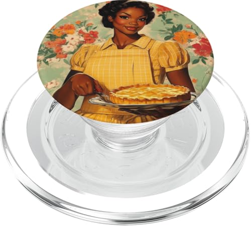Pinup-Poster, Motiv: Mädchen hält einen Kuchen, Retro-Bäcker PopSockets PopGrip für MagSafe Pinup-Poster, Motiv: Mädchen hält einen Kuchen, Retro-Bäcker PopSockets PopGrip für MagSafe von Retro Pinup Chef Art For Food Lovers DonaOnca
