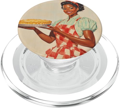 Pinup-Poster, Motiv: Mädchen hält einen Kuchen, Retro-Bäcker PopSockets PopGrip für MagSafe Pinup-Poster, Motiv: Mädchen hält einen Kuchen, Retro-Bäcker PopSockets PopGrip für MagSafe von Retro Pinup Chef Art For Food Lovers DonaOnca