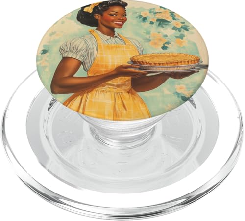 Pinup-Poster, Motiv: Mädchen hält einen Kuchen, Retro-Bäcker PopSockets PopGrip für MagSafe Pinup-Poster, Motiv: Mädchen hält einen Kuchen, Retro-Bäcker PopSockets PopGrip für MagSafe von Retro Pinup Chef Art For Food Lovers DonaOnca