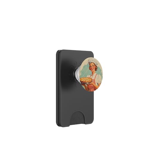 Pinup-Poster, Motiv: Mädchen hält einen Kuchen, Retro-Bäcker PopSockets PopWallet für MagSafe Pinup-Poster, Motiv: Mädchen hält einen Kuchen, Retro-Bäcker PopSockets PopWallet für MagSafe von Retro Pinup Chef Art For Food Lovers DonaOnca