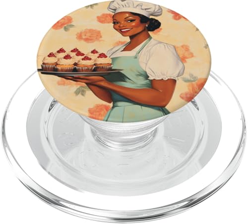 Pinup-Poster, Motiv: Mädchen mit Cupcakes, Retro-Bäcker PopSockets PopGrip für MagSafe Pinup-Poster, Motiv: Mädchen mit Cupcakes, Retro-Bäcker PopSockets PopGrip für MagSafe von Retro Pinup Chef Art For Food Lovers DonaOnca