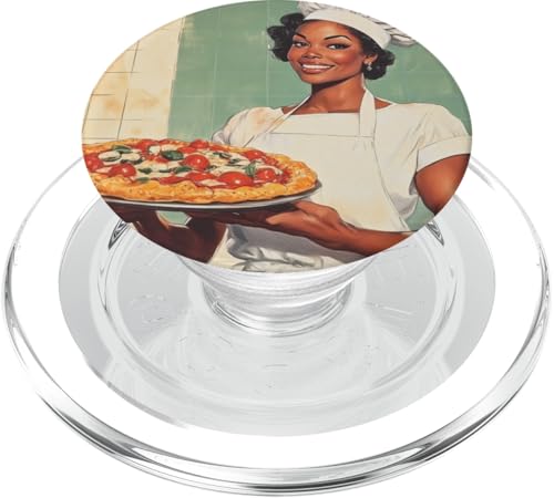 Pinup-Poster, Motiv: Mädchen mit Pizza, Retro-Koch PopSockets PopGrip für MagSafe Pinup-Poster, Motiv: Mädchen mit Pizza, Retro-Koch PopSockets PopGrip für MagSafe von Retro Pinup Chef Art For Food Lovers DonaOnca