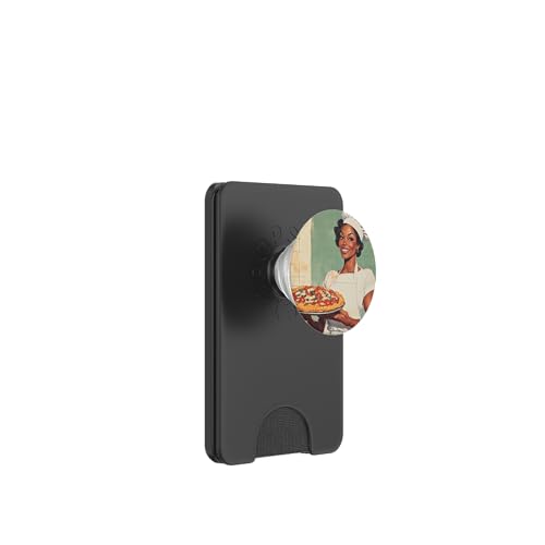 Pinup-Poster, Motiv: Mädchen mit Pizza, Retro-Koch PopSockets PopWallet für MagSafe Pinup-Poster, Motiv: Mädchen mit Pizza, Retro-Koch PopSockets PopWallet für MagSafe von Retro Pinup Chef Art For Food Lovers DonaOnca