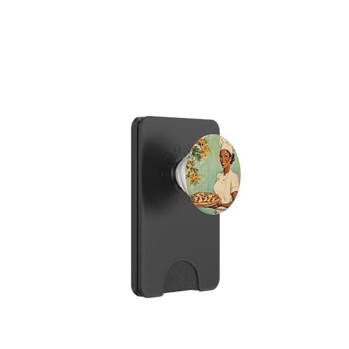 Pinup-Poster, Motiv: Mädchen mit Pizza, Retro-Koch PopSockets PopWallet für MagSafe Pinup-Poster, Motiv: Mädchen mit Pizza, Retro-Koch PopSockets PopWallet für MagSafe von Retro Pinup Chef Art For Food Lovers DonaOnca