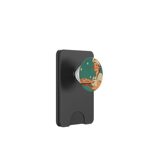 Pinup-Poster, Motiv: Mädchen mit Pizza, Retro-Koch PopSockets PopWallet für MagSafe Pinup-Poster, Motiv: Mädchen mit Pizza, Retro-Koch PopSockets PopWallet für MagSafe von Retro Pinup Chef Art For Food Lovers DonaOnca