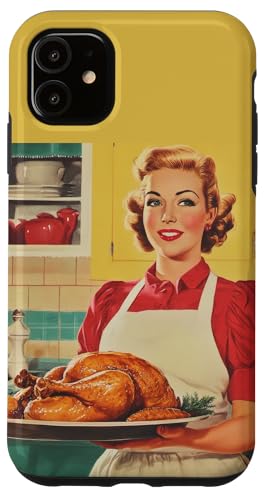 Pinup-Poster, Motiv: Mädchen mit geröstetem Huhn, Retro-Koch Hülle für iPhone 11 Pinup-Poster, Motiv: Mädchen mit geröstetem Huhn, Retro-Koch Hülle für iPhone 11 von Retro Pinup Chef Art For Food Lovers DonaOnca