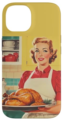 Pinup-Poster, Motiv: Mädchen mit geröstetem Huhn, Retro-Koch Hülle für iPhone 14 Pinup-Poster, Motiv: Mädchen mit geröstetem Huhn, Retro-Koch Hülle für iPhone 14 von Retro Pinup Chef Art For Food Lovers DonaOnca
