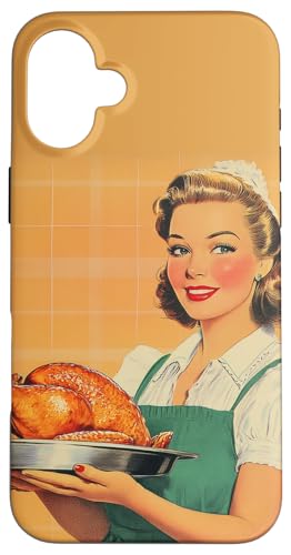 Pinup-Poster, Motiv: Mädchen mit geröstetem Huhn, Retro-Koch Hülle für iPhone 16 Plus Pinup-Poster, Motiv: Mädchen mit geröstetem Huhn, Retro-Koch Hülle für iPhone 16 Plus von Retro Pinup Chef Art For Food Lovers DonaOnca