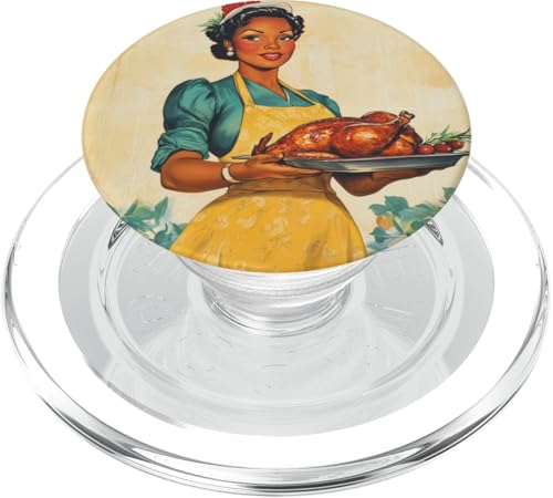 Pinup-Poster, Motiv: Mädchen mit geröstetem Huhn, Retro-Koch PopSockets PopGrip für MagSafe Pinup-Poster, Motiv: Mädchen mit geröstetem Huhn, Retro-Koch PopSockets PopGrip für MagSafe von Retro Pinup Chef Art For Food Lovers DonaOnca