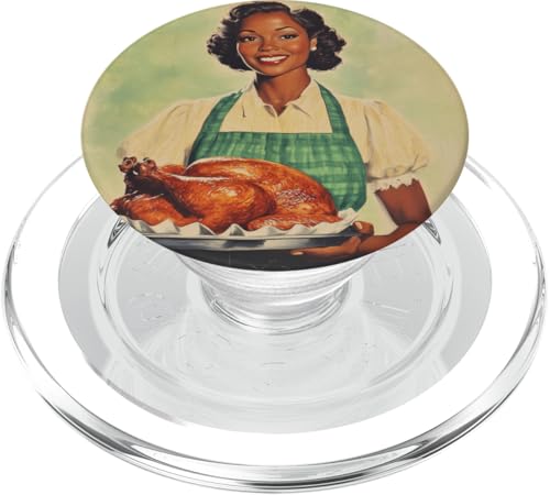 Pinup-Poster, Motiv: Mädchen mit geröstetem Huhn, Retro-Koch PopSockets PopGrip für MagSafe Pinup-Poster, Motiv: Mädchen mit geröstetem Huhn, Retro-Koch PopSockets PopGrip für MagSafe von Retro Pinup Chef Art For Food Lovers DonaOnca
