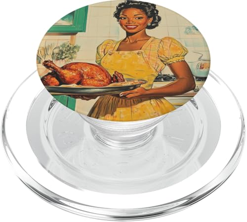 Pinup-Poster, Motiv: Mädchen mit geröstetem Huhn, Retro-Koch PopSockets PopGrip für MagSafe Pinup-Poster, Motiv: Mädchen mit geröstetem Huhn, Retro-Koch PopSockets PopGrip für MagSafe von Retro Pinup Chef Art For Food Lovers DonaOnca